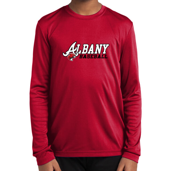 Albany Baseball Youth Long Sleeve PosiCharge Competitor Tee Thumbnail